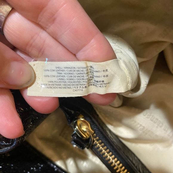 KATE SPADE SLEEK BLACK PATENT LEATHER HANDBAG CLAVERLY MARYANNE SHOULDER BAG - Picture 10 of 16